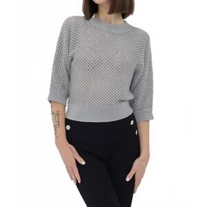 NEW ANOTHER LOVE rosalia sparkle top in silver